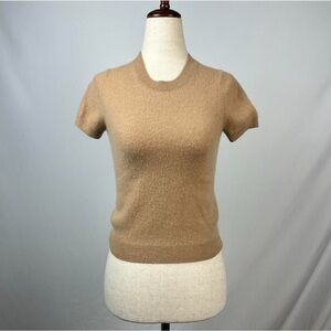 Quince Beige 100% Cashmere Knit Top